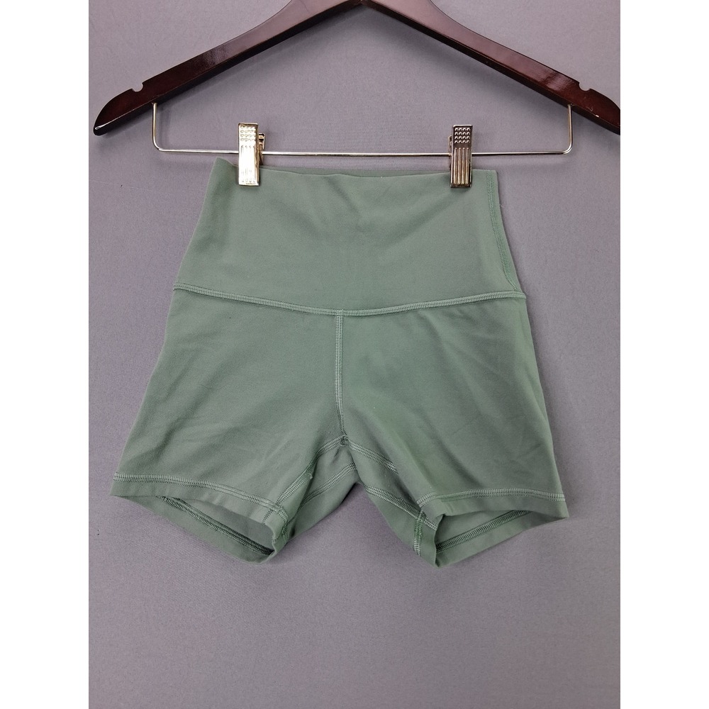Lululemon Align High-Rise Short 4" Size 4 Sage Green Nulu Yoga Biker Shorts 1383